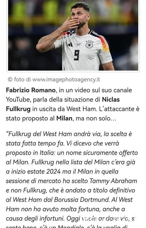 米兰接触菲尔克鲁格，佩杜拉确认推荐